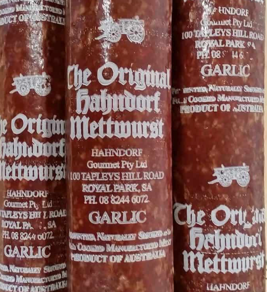 Hahndorf Gourmet Garlic Mettwurst 20cm x 5cm