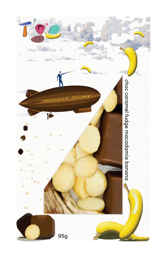 TGE Chocolate caramel fudge with macadamia & dried banana 95g