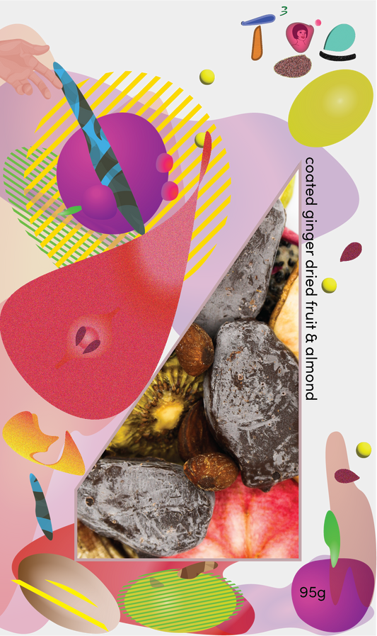 TGE Chocolate coated ginger, dried fruit, and almond 95g